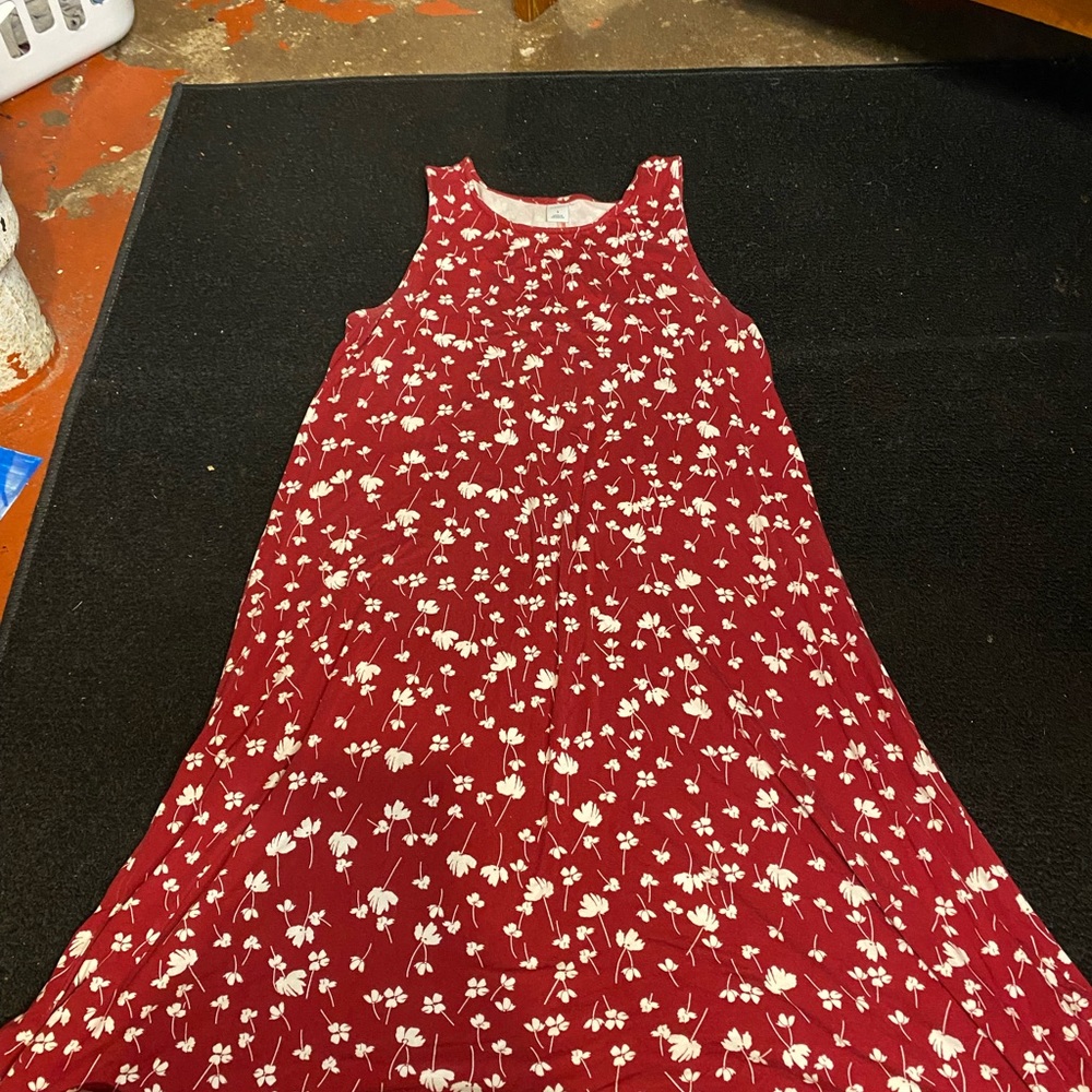 Old Navy Red Floral Dress